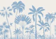 Palm Silhouettes - coastal blue