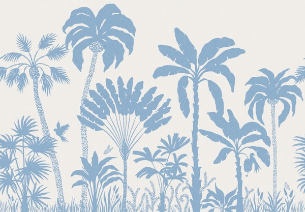Palm Silhouettes - coastal blue