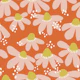 Warm Terracotta and Clay Coneflower Pattern