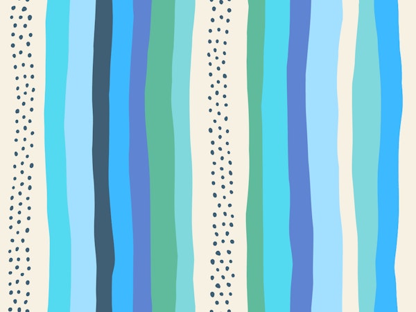 Wavy Stripe Pattern in Cool Ocean Blues