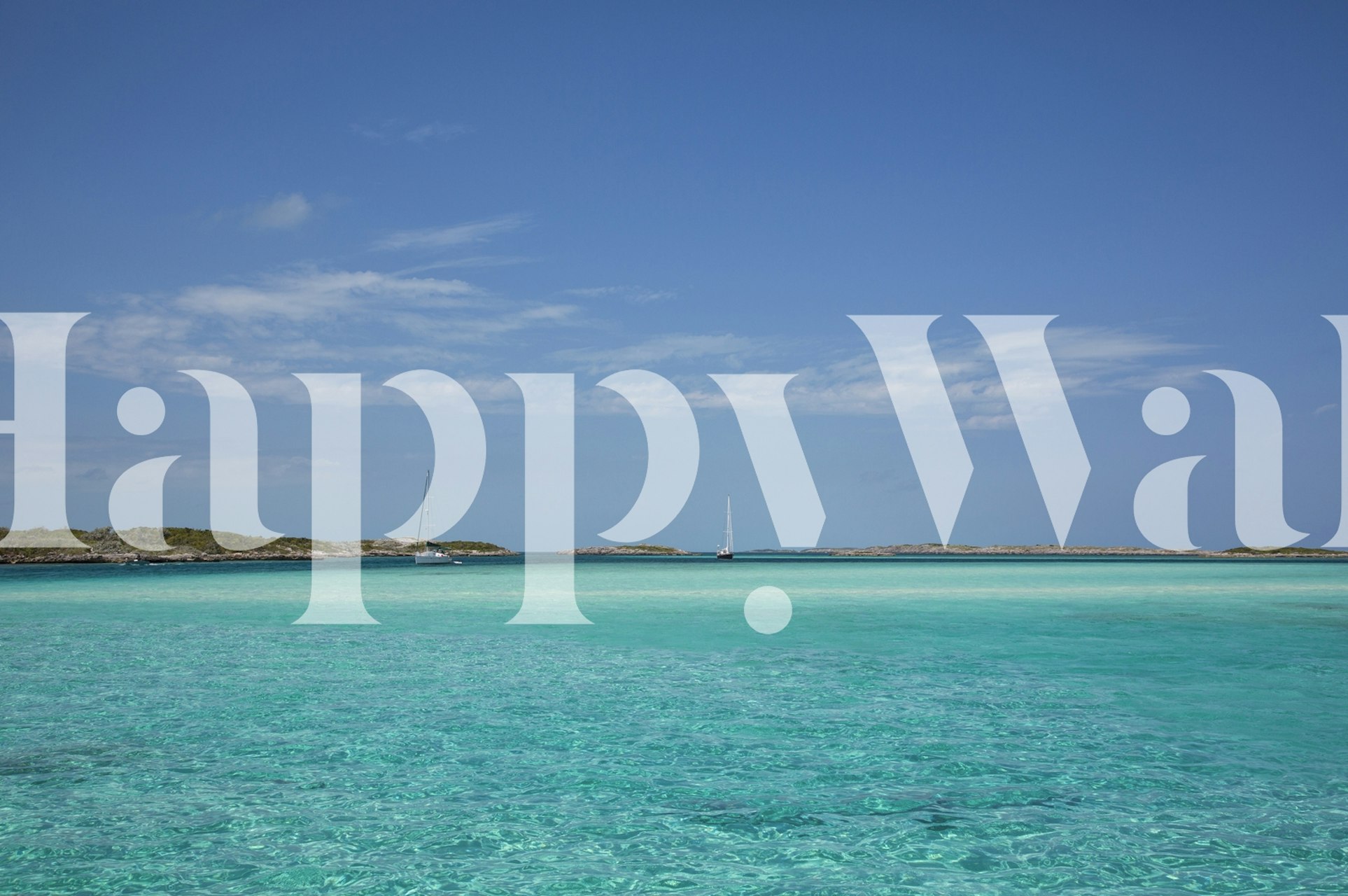 Bahamas crystal clear water wallpaper in a room