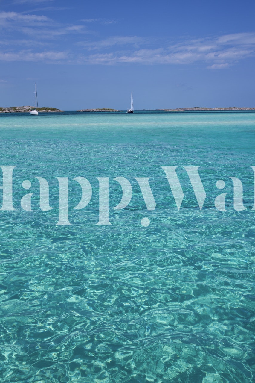 Bahamas crystal clear sea tapet i ett rum