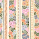 Folk Florals in Dusty Rose Stripes