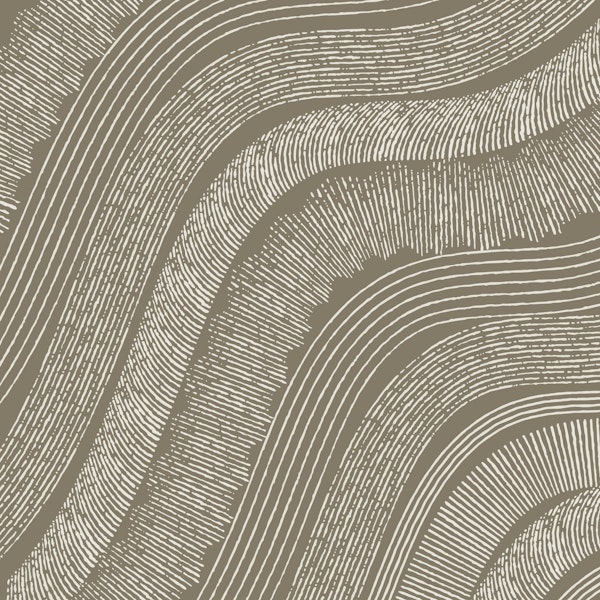 Retro Etched Wave Lines
