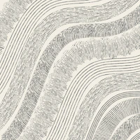 Retro Etched Wave Lines Ivory wallpaper