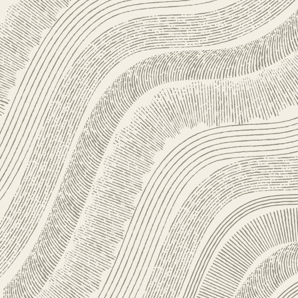 Retro Etched Wave Lines Beige