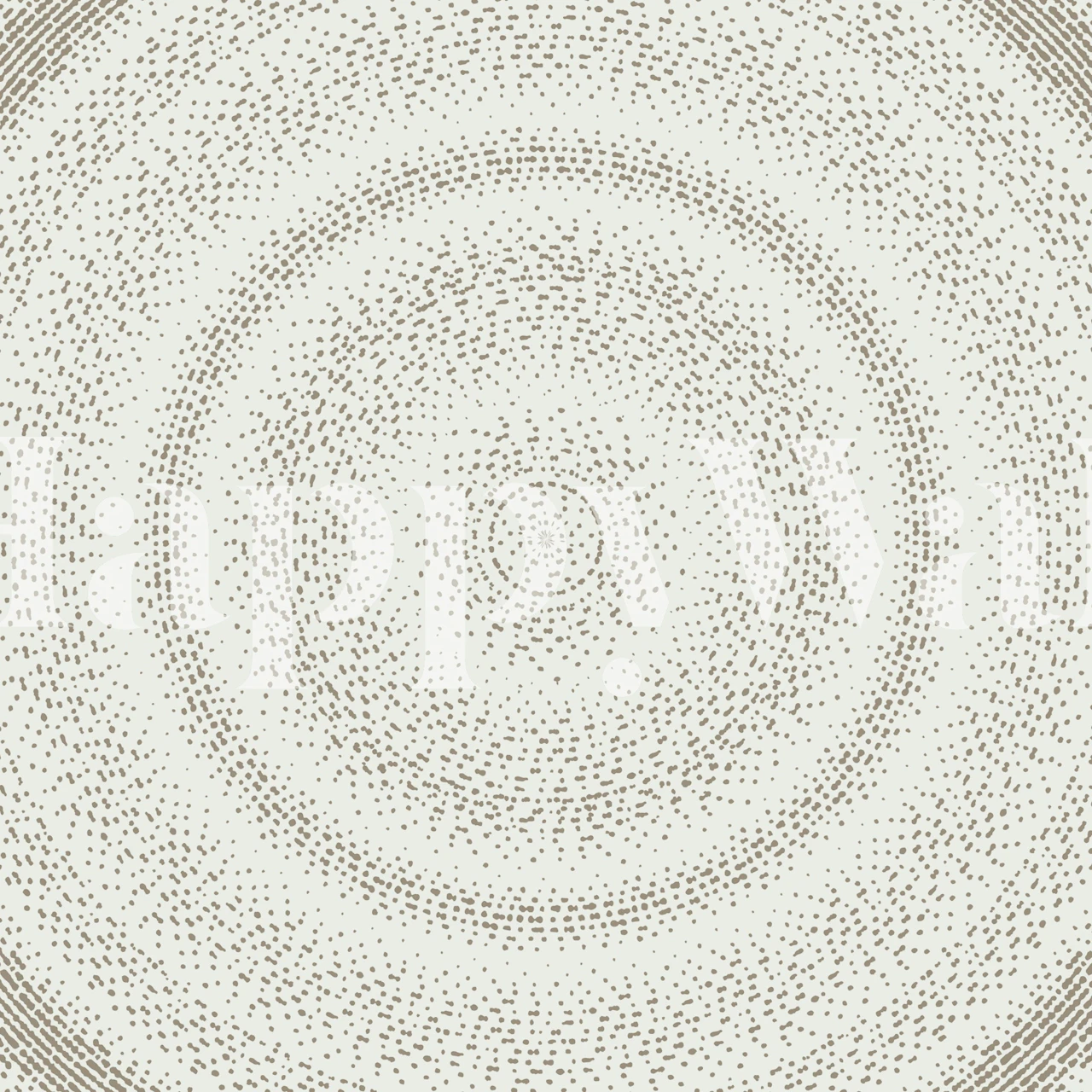 Beige spiral circles wallpaper in a neutral room