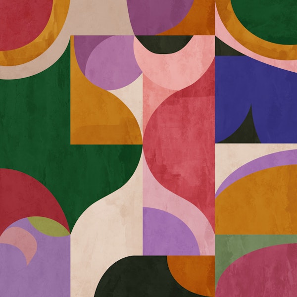 Bold Bauhaus Style Color Geometry