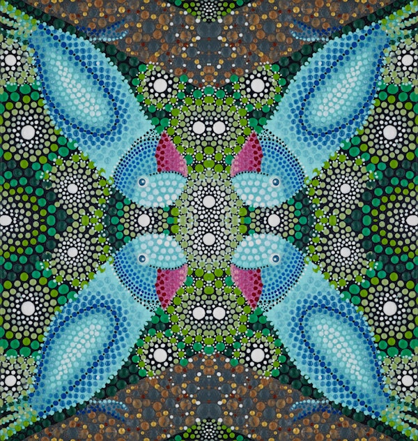Blue Parrots in Love