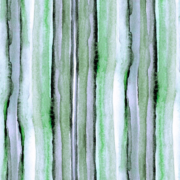 Watercolor Green Vertical Stripes