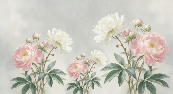 Blush and Ivory Peonies