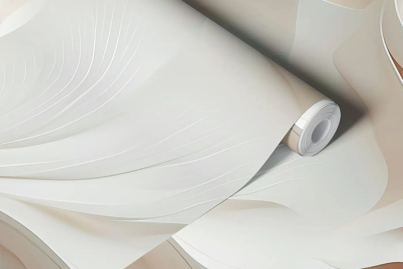 Elegant Ivory Flower Texture wallpaper roll