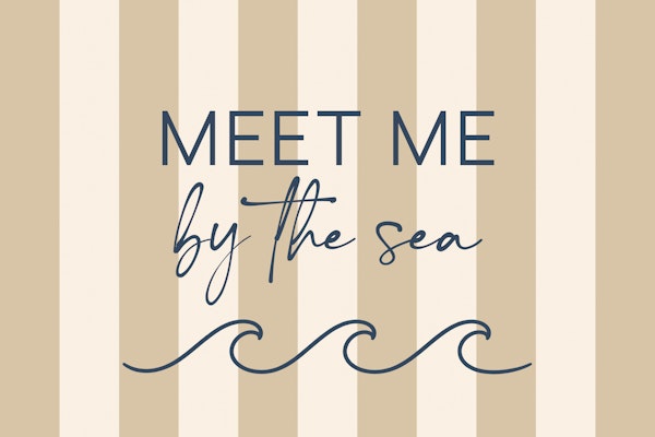Nautical Stripes Sea Quote