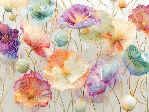 Dreamy Botanical Poppies