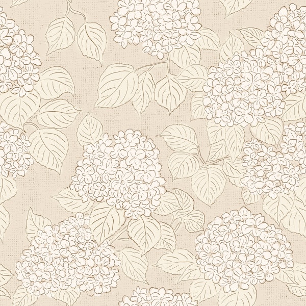 Vintage Hydrangea Linework