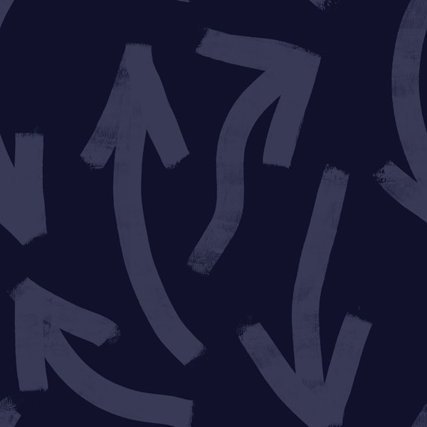 Dark Blue Painterly Arrows
