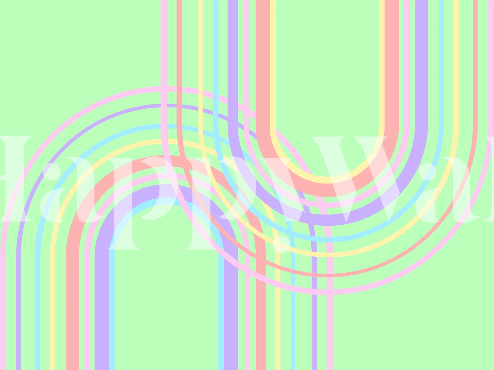 Unicorn Rainbow Arch 5 papel de parede em um quarto