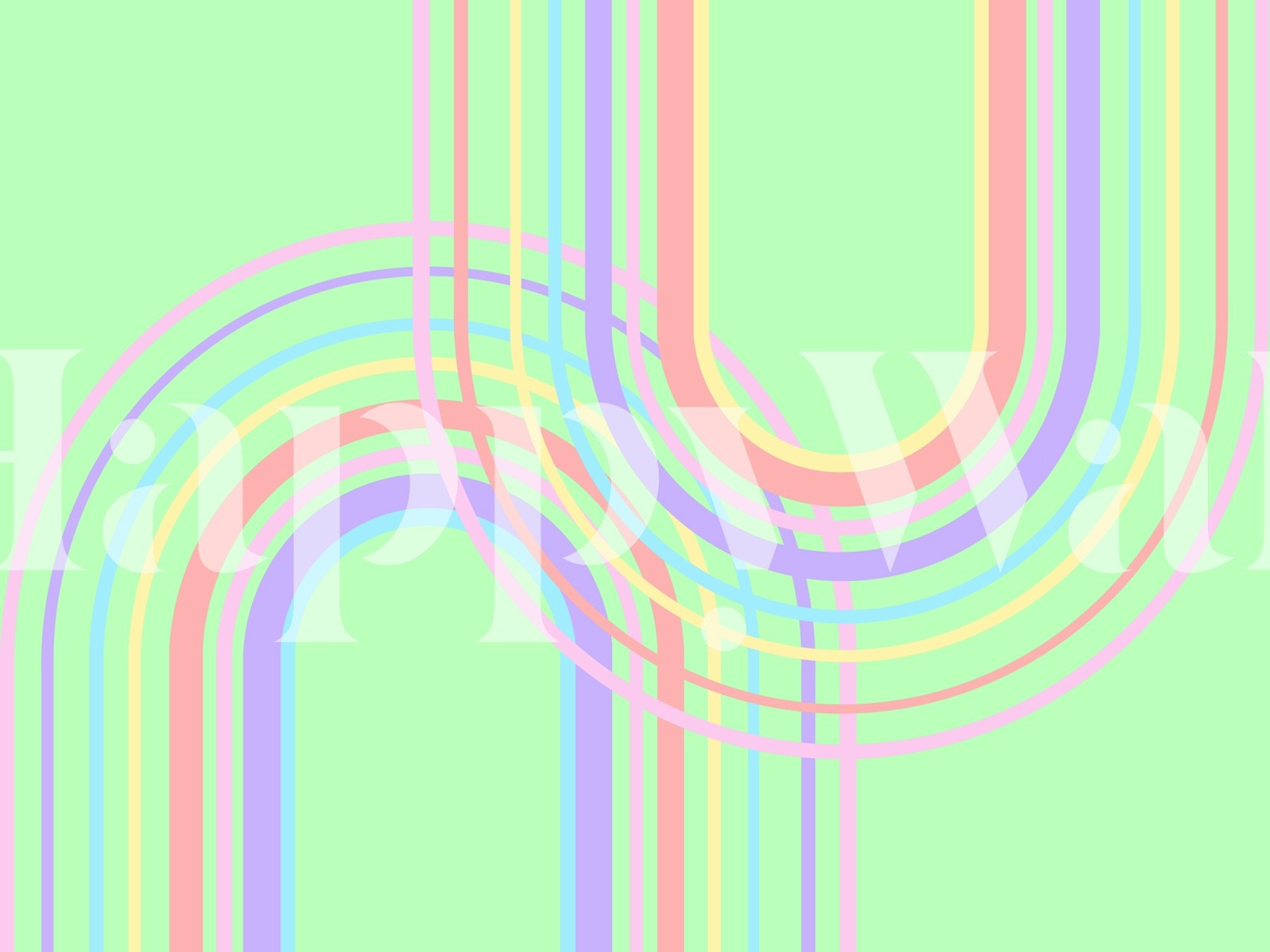 Unicorn Rainbow Arch 5 wallpaper in a room