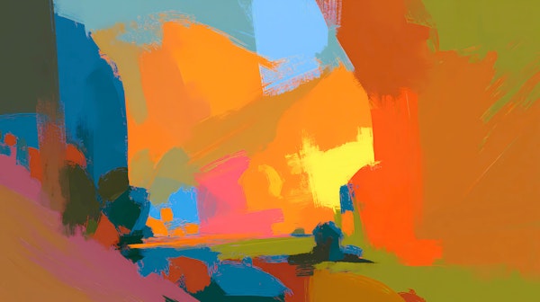 Vibrant Abstract Landscape