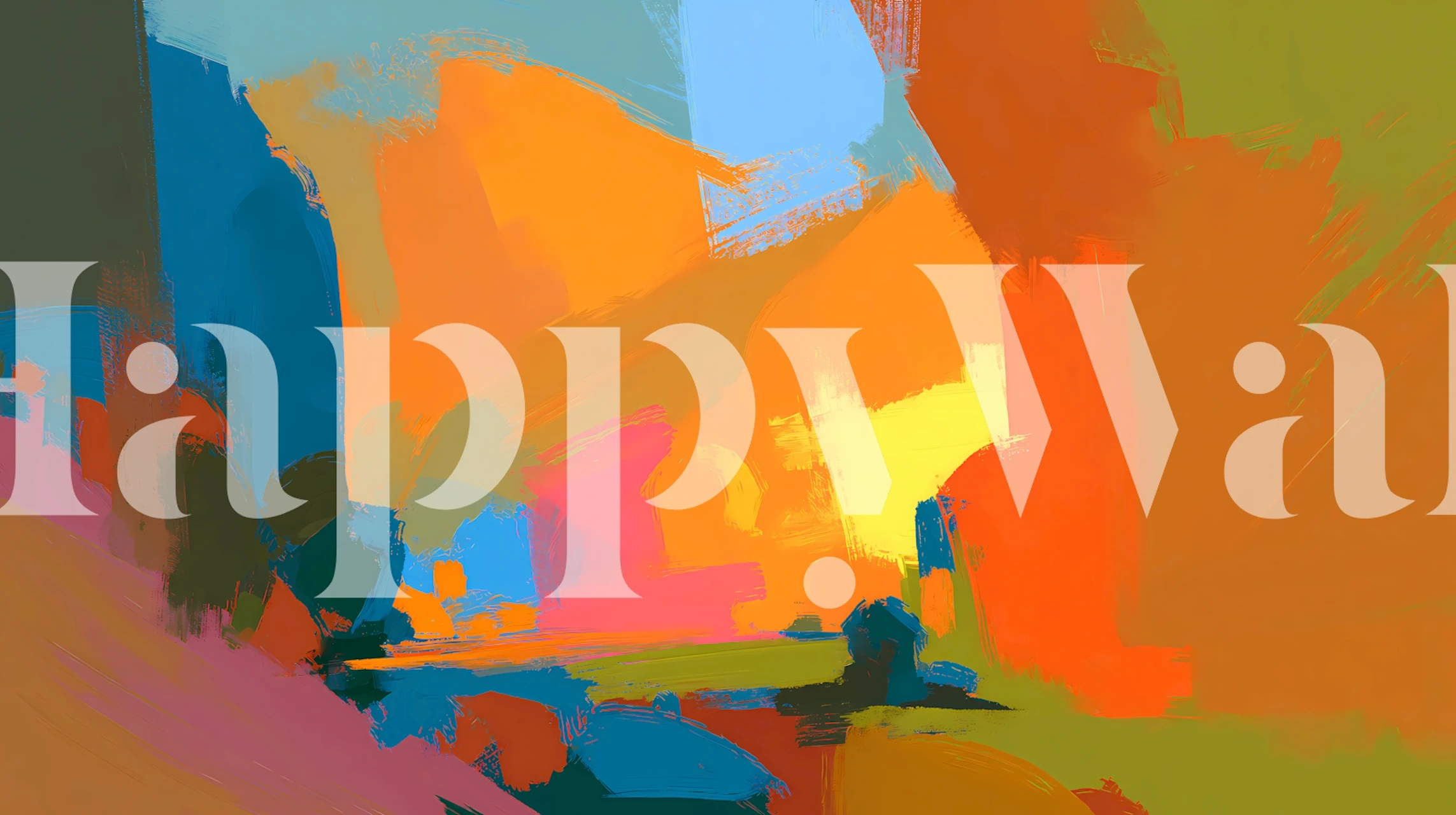 Vibrant Abstract Landscape tapet