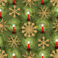 Strohsterne Christmas Pine & Candlelight wallpaper