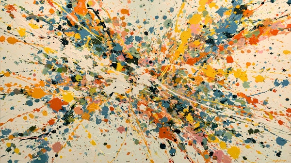 Vibrant Paint Splatter Abstract