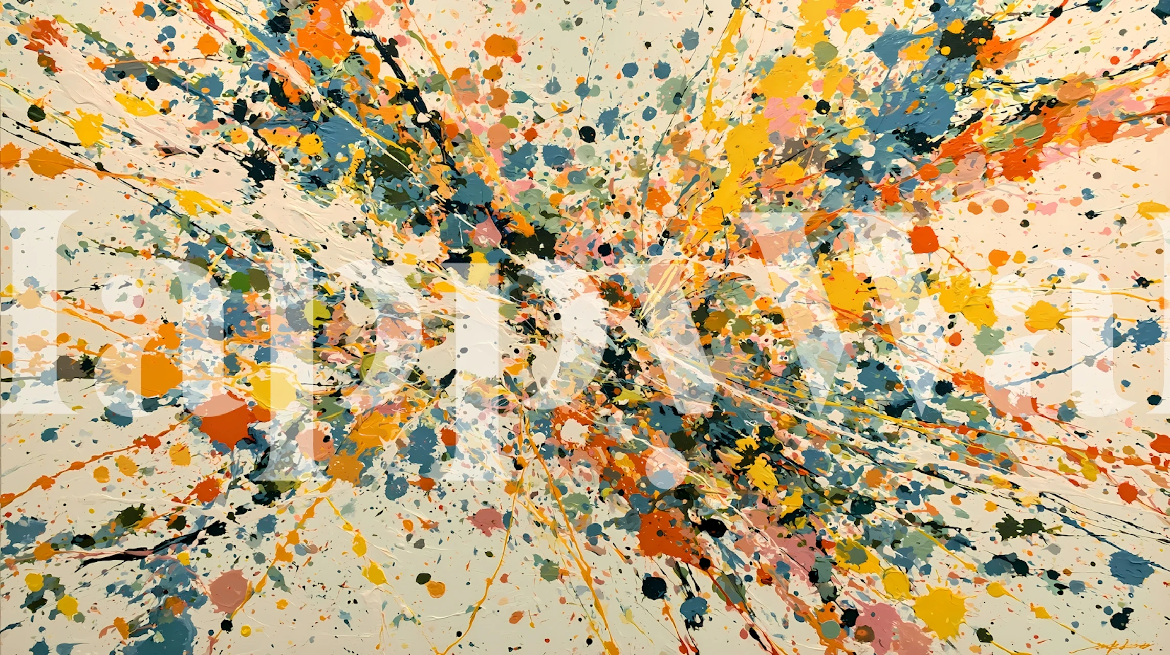 Vibrant Paint Splatter Abstract tapet