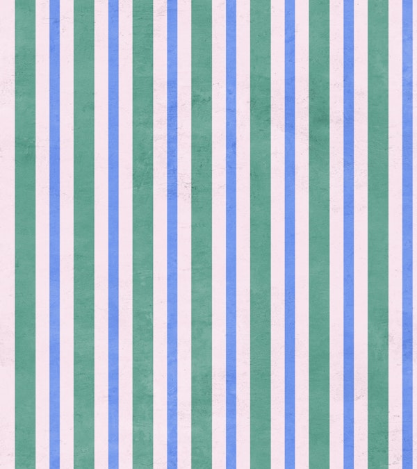 Retro Candy Stripe Mint Blue