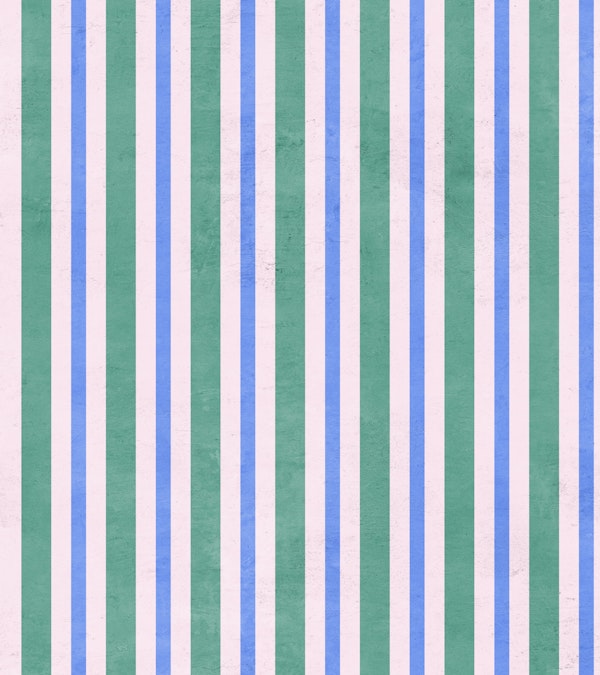 Retro Candy Stripe Mint Blue
