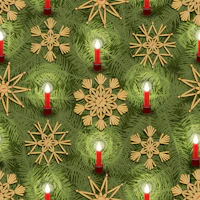 Strohsterne Christmas Pine & Candlelight 50% wallpaper