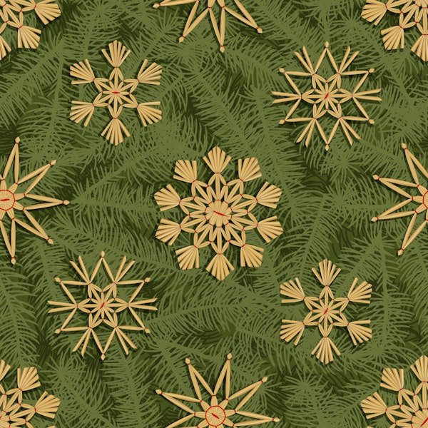 Strohsterne Christmas Pine