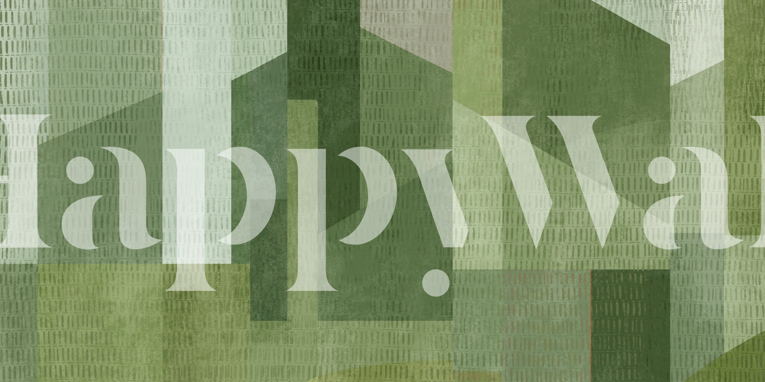 Papier peint géométrique vert Mid Century dans une pièce