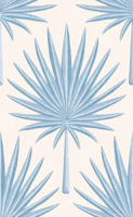 Tropical Palm Leaves - Light Blue wallpaper