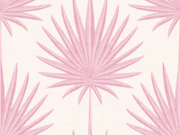 Tropical Palm Leaves - Light Pink wallpaper