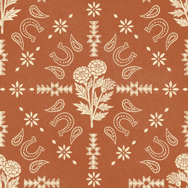 Boho Western Rust Bandana