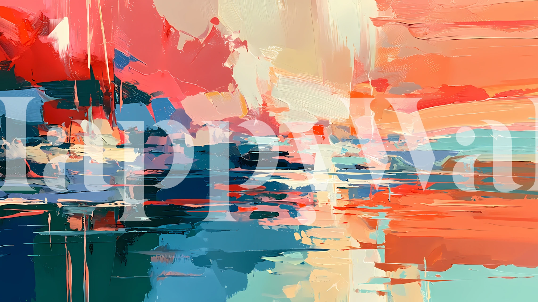 Tapet abstract coastal într-o cameră