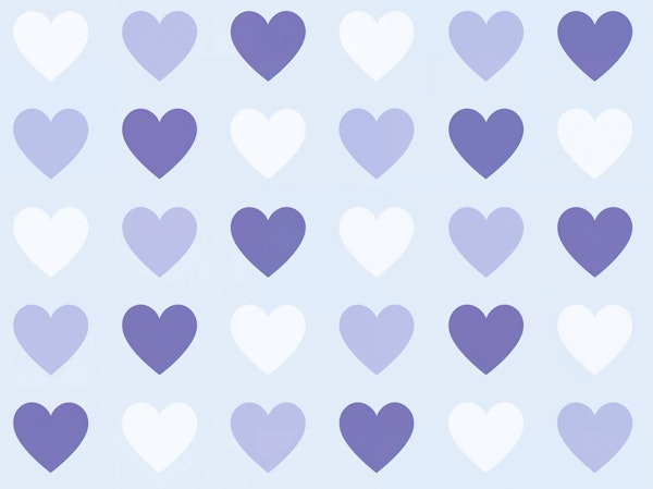 Pastel Blue Heart Grid