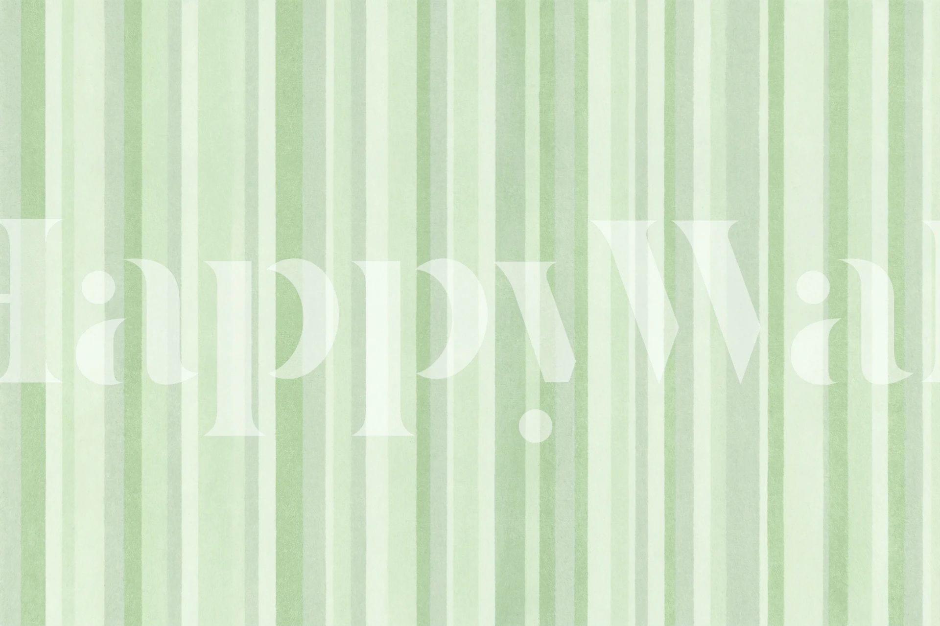 Green striped wallpaper in a light room