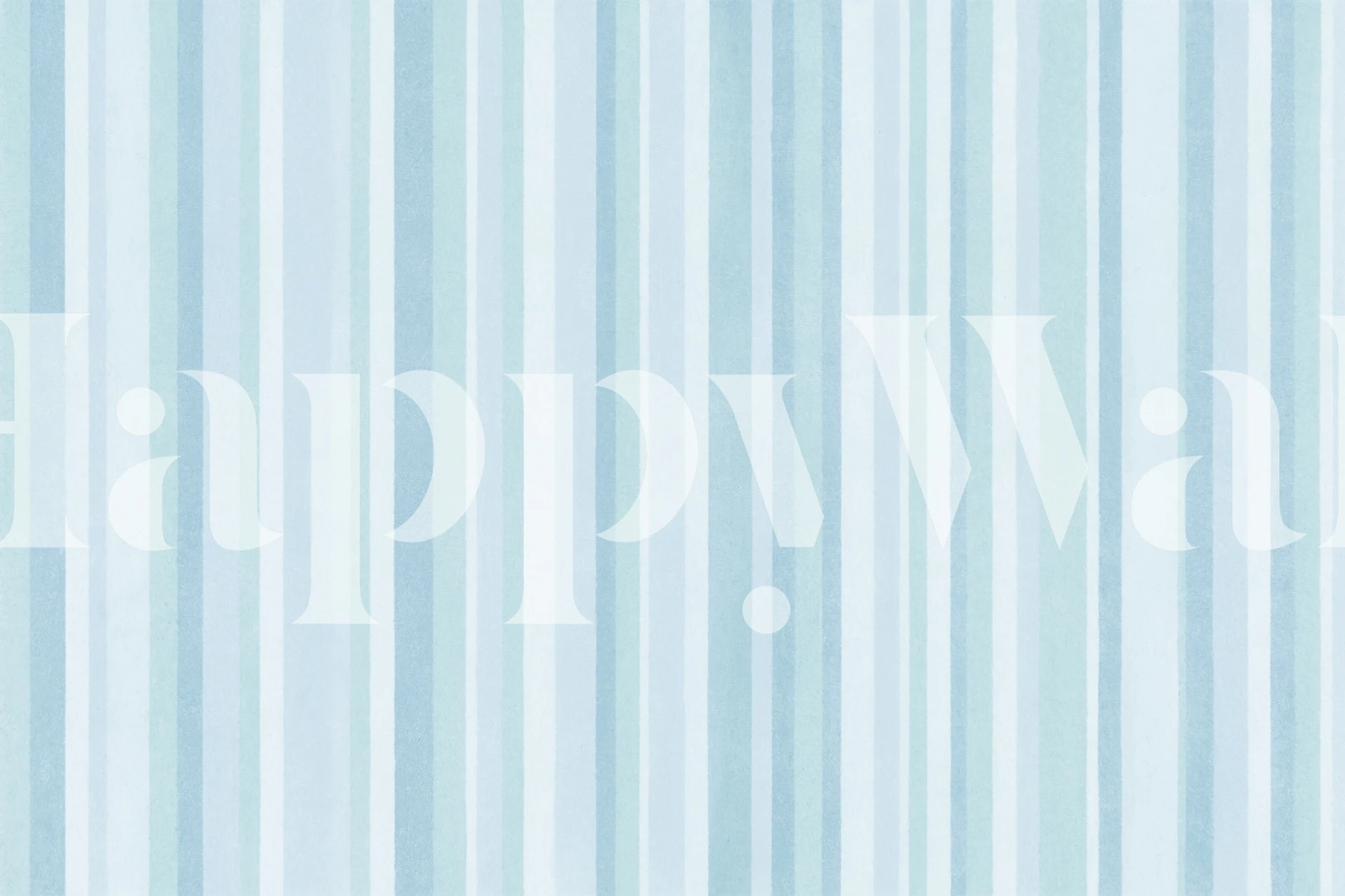 Blue striped wallpaper in a bright room