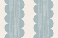 Japandi Blue Scallop Stripe Linen Texture wallpaper