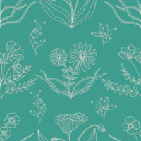 Aqua Sketch Garden tapete