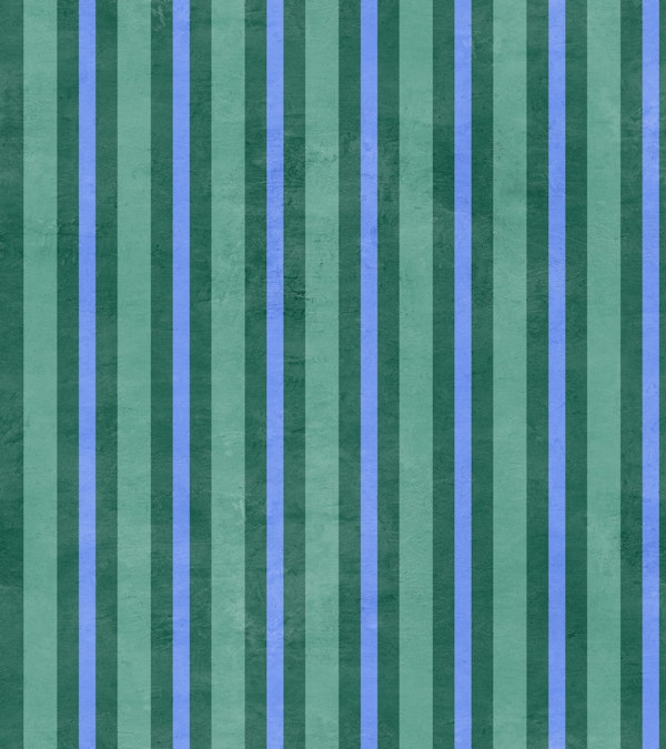 Retro Candy Stripe Emerald Blue