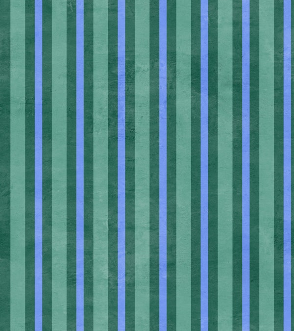 Retro Candy Stripe Emerald Blue