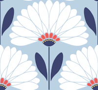 Nautical Daisies - Large tapeta