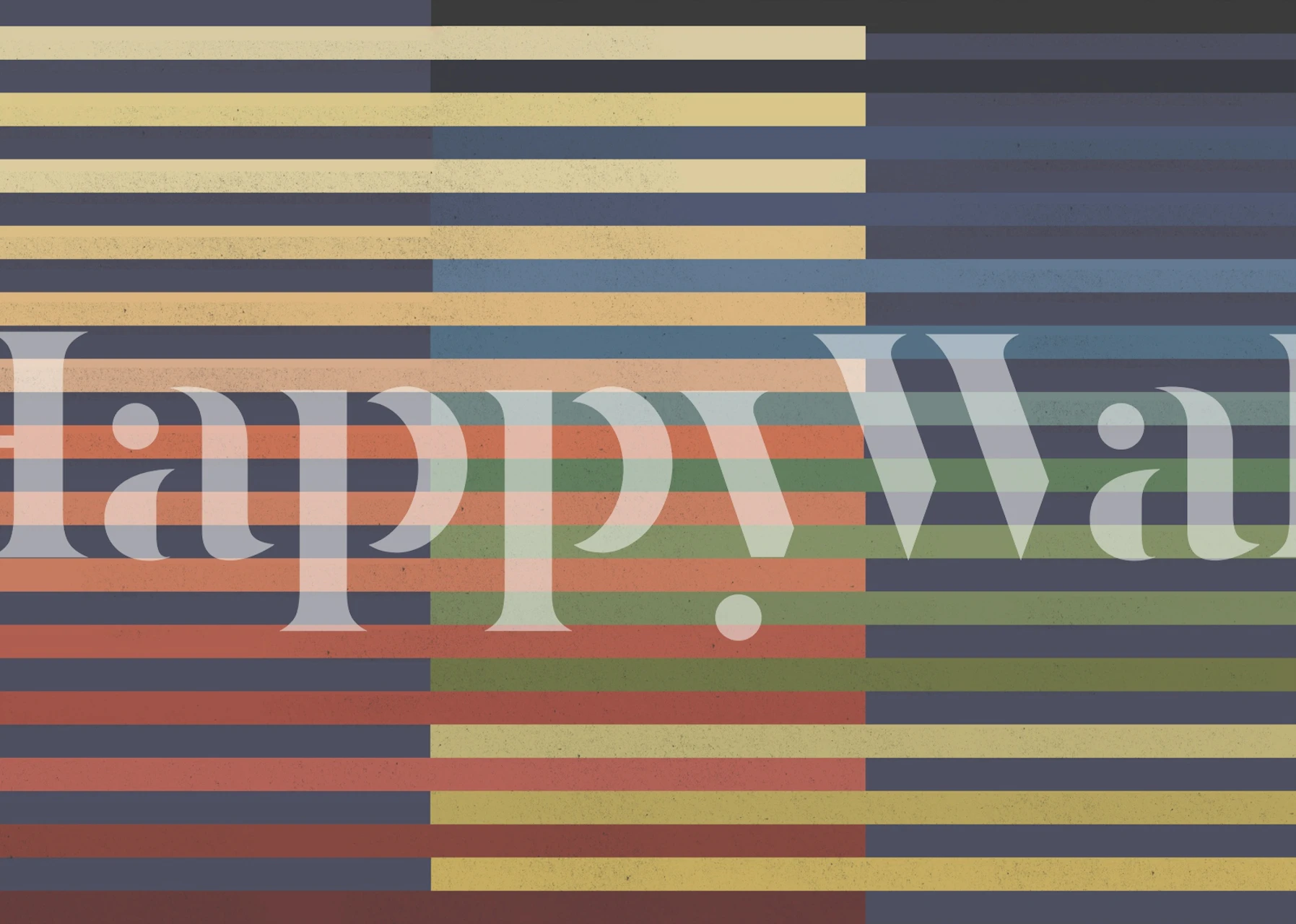 Retro Horizontal Stripes Modern tapete