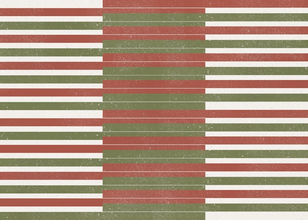 Mid Century Horizontal Stripes