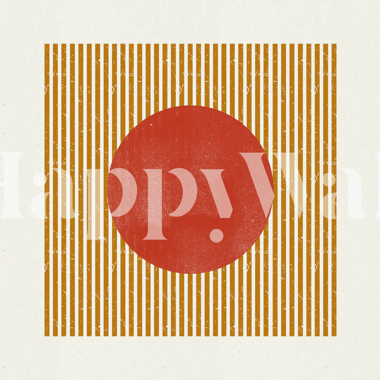 Retro Red Sun Stripes tapete