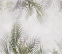 Boracay cool tropical palm leaves continuous behang