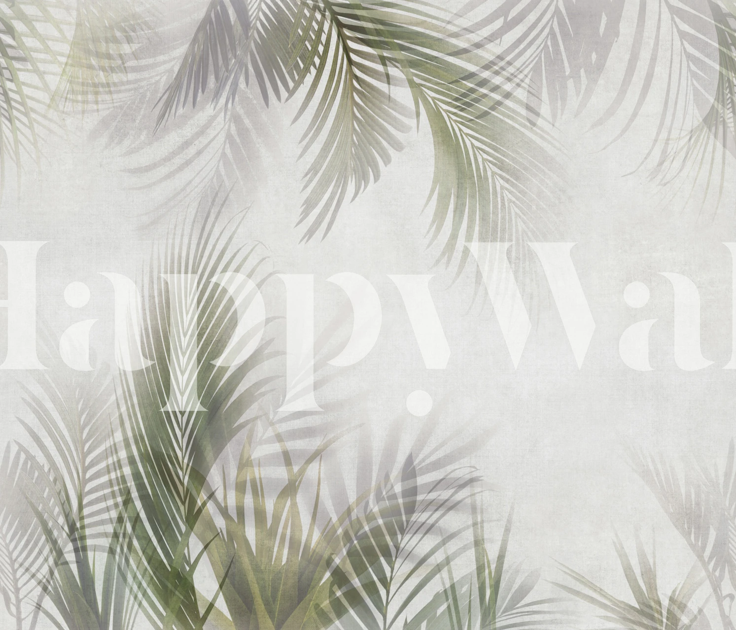 Boracay cool tropical palm leaves continuous behang