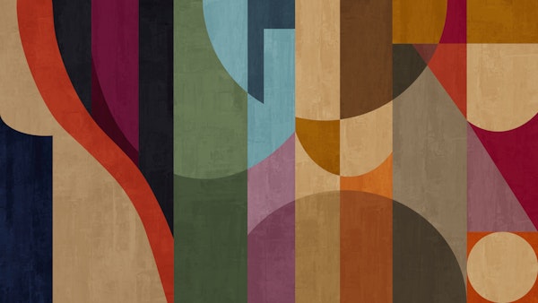 Modern Abstract Shapes Earth Tones